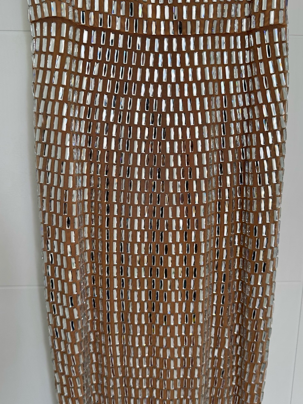 New Oh Polly Amaya Embellished Maxi Dress – Almond, UK 8 - Picture 3 of 7